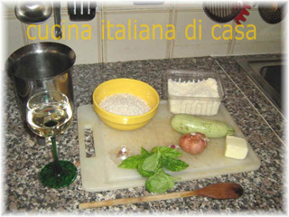 risotto azafrán y calabacines, con menta fresca: ingredientes