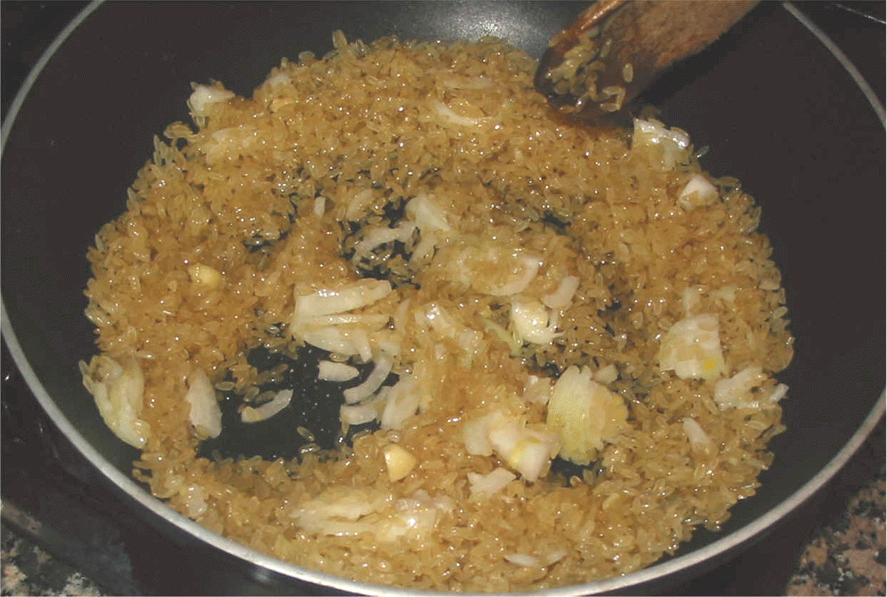 como hacer el arroz con achicoria roja