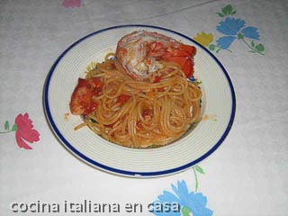 espaguetis con bogavante