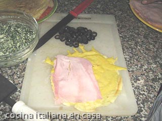 omo preparar crepes con espinacas y jamón